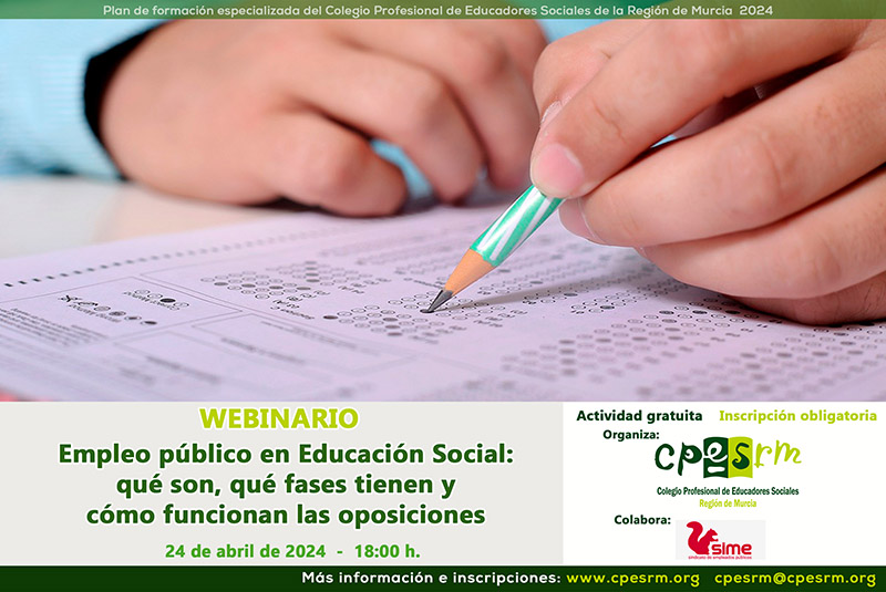 Webinario CPESRM Empleo Público en Educación Social