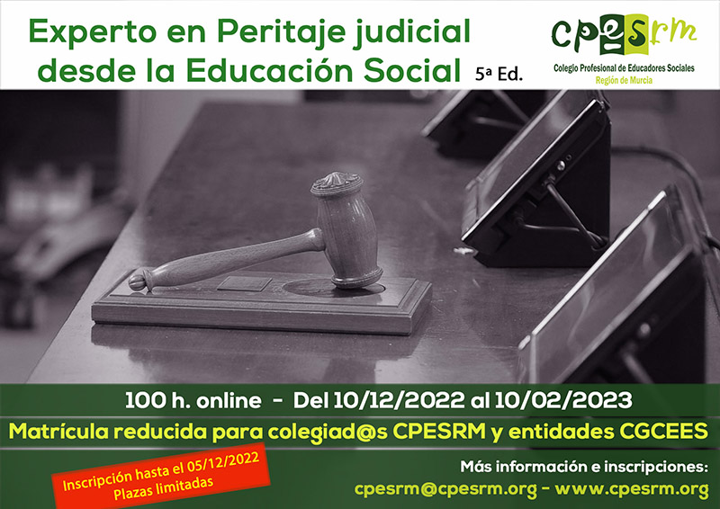 Experto en peritaje judicial desde la Educación Social CPESRM 5ª Ed.